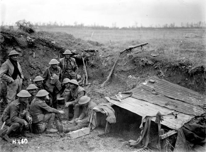 A machine gun post near Hebuterne